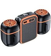 Portable Waist Fan Clip on Wearable Belt Personal Fan 1000mAh Rechargeable Cooling Fans with Dual...