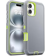 Jelanry Case for iPhone 16 Plus 5G 6.7-inch, Heavy Duty Rugged &amp; Dual-Layer Shockproof Dropproof ...