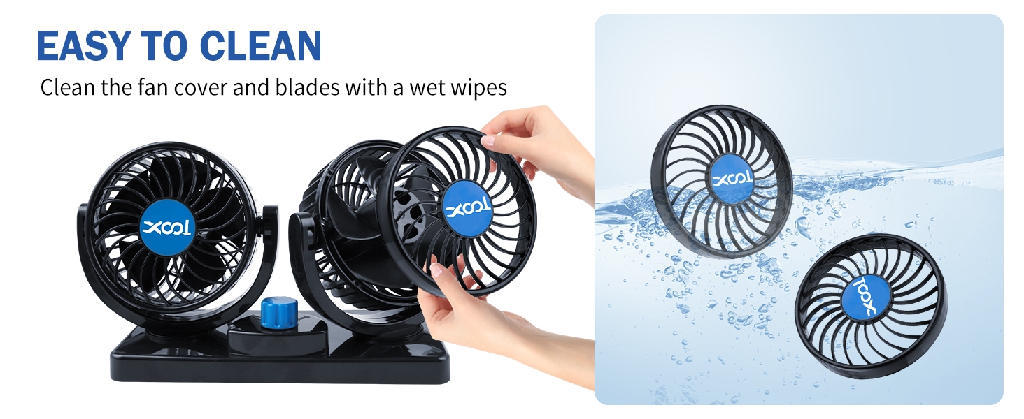 Dual Head Car Fan