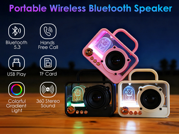 teen girl gifts trendy stuff desk accessories christmas Retro Bluetooth Speaker Vintage Decor