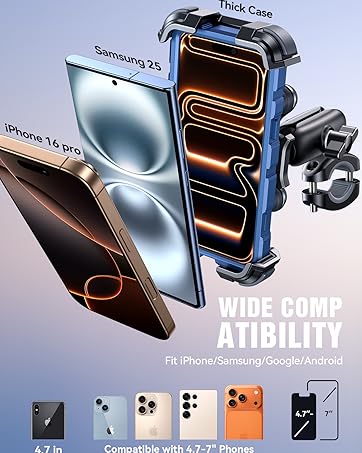 Joyroom Motorcycle Phone Mount Holder - [Dual Vibration Dampener]