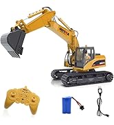 fisca Remote Control Excavator RC Construction Vehicles 15 Channel 2.4G Full Function Digger Toys...