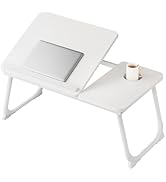 Laptop Desk for Bed, Adjustable Laptops Stand with 5 Adjustable Angles, Portable Lap Tray Table w...