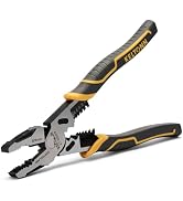 Fancytool Linesman Pliers Wire Stripper Crimper Cutter Combination Tool, 9" 6-in-1 Heavy Duty Cr-...