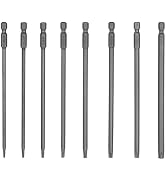 8PCS 6 inch(150mm) Length Long Torx Security Screwdriver Bit Sets T8 T10 T15 T20 T25 T27 T30 T40 ...