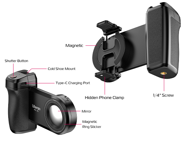 smartphone side handle smartphone grip mount smartphone grip smartphone camera grip