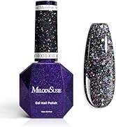 MelodySusie Galaliver Glitter Gel Nail Polish, 15ML Sparkly Shimmer Gel Polish Soak Off UV LED Cu...