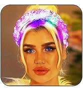 GORTIN Light up Headband LED Neon Headpiece Carnival Rave Costume Hair Accessories for Women