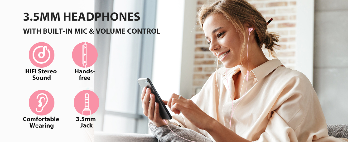 headphones wired with microphone