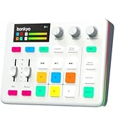 Bonkyo Gaming Audio Mixer & USB Interface with XLR Microphone, Bluetooth 5.0, RGB Effects, 48V Ph...