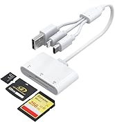 Ardaddyn XD Card Reader for iPhone, 3-in-1 SD/TF/XD Card Adapter - Lightning + USB A + USB C SD C...