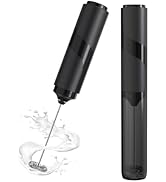 Milk Frother Handheld with Cover, Battery-Operated Electric Foam Maker Frother Wand, Whisk Drink ...