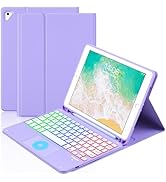 MePadKey Touchpad Keyboard Case for iPad 6th 2018/5th Generation 2017 9.7 inch, 7-Color Backlight...