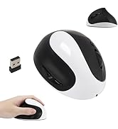 Left Handed Mouse Wireless Vertical Mouse for Small Hand Ergonomic 2.4GHz Optical Computer Mice w...