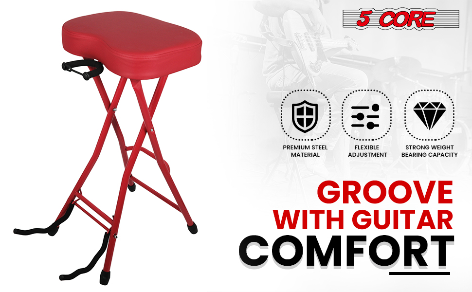 guitar seat musician stool folding music chair acoustic stand electric guitar rest bass