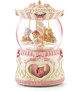 Mr.Winder Wishing Bear Music Box Snow Globe Animal Musical Boxes with Light for Mom Wife Daughter...