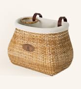 GRANNY SAYS Bike Basket Front, Natural Rattan Wicker Bike Baskets, Bicycle Basket with Cup Holder...