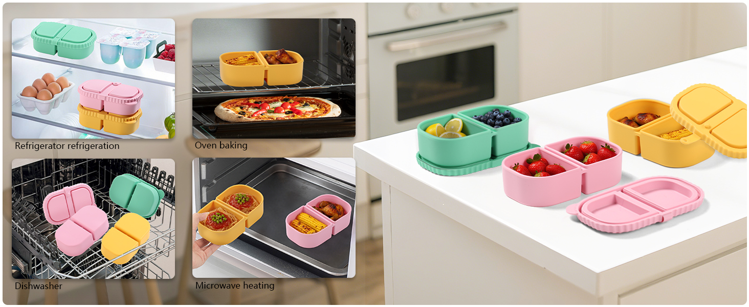 silicone snack containers with lids