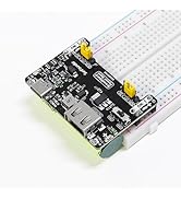 SunFounder BreadVolt Breadboard Power Supply Module Built-in Rechargeble Battery Compatible with ...