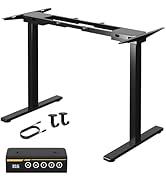 Gamork Dual Motor Electric Standing Desk Frame for Home Office Height and Length Adjustable Sit S...