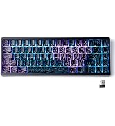 HITIME x XVX M67 60% Percent Keyboard Wireless, QMK/VIA Topographic Gaming Keyboard, Tri-Mode Tho...