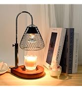 Comodico Candle Warmer Lamp with Timer Dimmable, New Adjustable Height Black Metal Wrought Iron W...