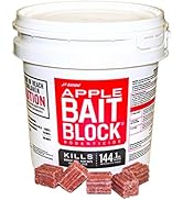 JT Eaton 709-AP Bait Block Anticoagulant Rodenticide, Apple Flavor, for Mice and Rats (9 lb Pail ...