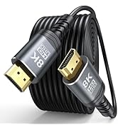 DoroJepi 8K HDMI Cable 25 FT, in-Wall CL3 Rated Long HDMI Cable 25 Foot HDMI Cord 48Gbps High Spe...