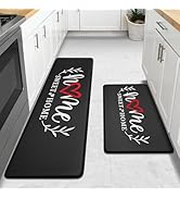 HappyTrends Kitchen Mat for Floor, 2PCS Cushioned Anti-Fatigue Kitchen Rugs, Waterproof Non-Slip ...