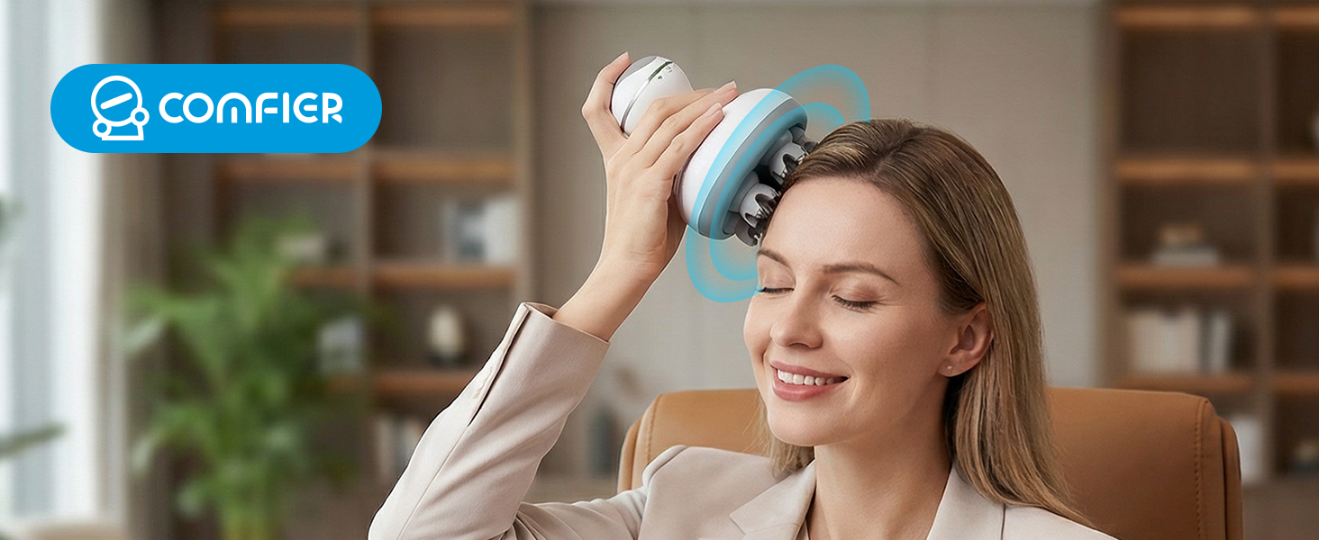 Scalp massager for stress relief and relaxation.