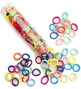 JIRIS Hair Ties for Women And Kids, 100PCS Seamless Thick Cotton Hair Band, Elastic Baby Hair Tie...