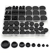 MVRPOWER 125PCS 8 Sizes Black Rubber Plugs for Round Holes, 1