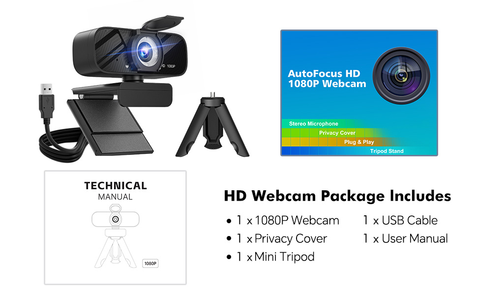 Full HD 1080P Video Webcam