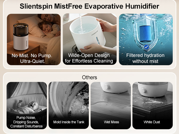 Mist-Free Evaporative Humidifier
