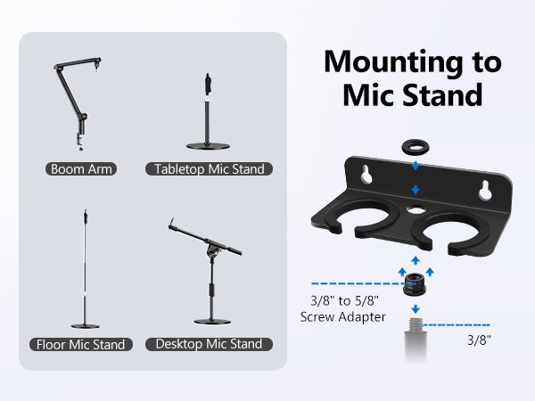 2 Multi Microphone Holder