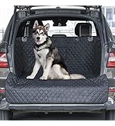 LIFTGO Waterproof Dog Cargo Liner for SUVs - Large Non-Slip Pet Trunk Mat with Bumper Flap Protec...