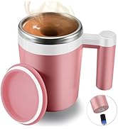 FCSWEET Self Stirring Mug,Rechargeable Auto Magnetic Coffee Mug with 2Pc Stir Bar,Waterproof Auto...