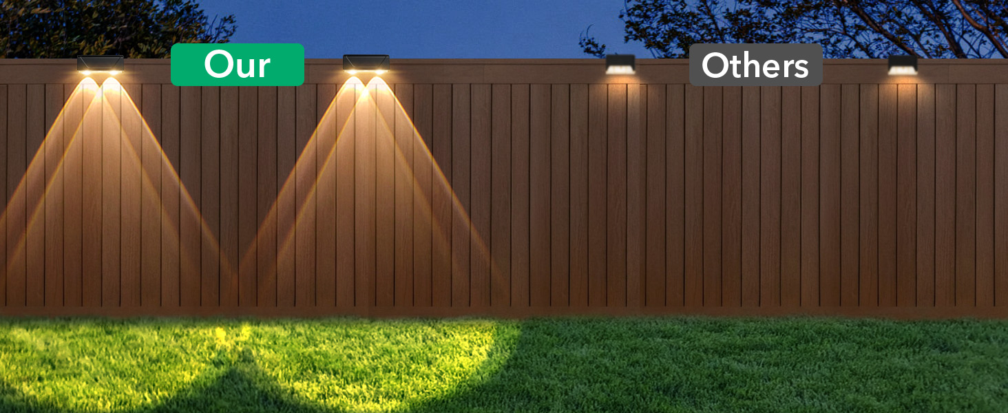 Solar Fence Lights Outdoor