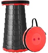 Doseno Upgraded Foldable Stool Thickened, Portable Collapsible Stool Retractable Stool for Fishin...