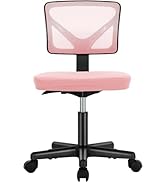 Sweetcrispy Small Desk Chair, Ergonomic Low-Back Mesh Rolling Work Swivel Chairs with Wheels, Arm...