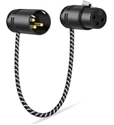 WLTASUY Right Angle XLR Cable,Adjustable-Angle Low-Profile Female XL-R to Male X-LR Microphone Ca...