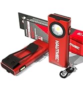 HAUTMEC Mini Flat Flashlight Rechargeable EDC 400LM Pocket Magnetic Flashlight Base &amp; Clip Type-C...