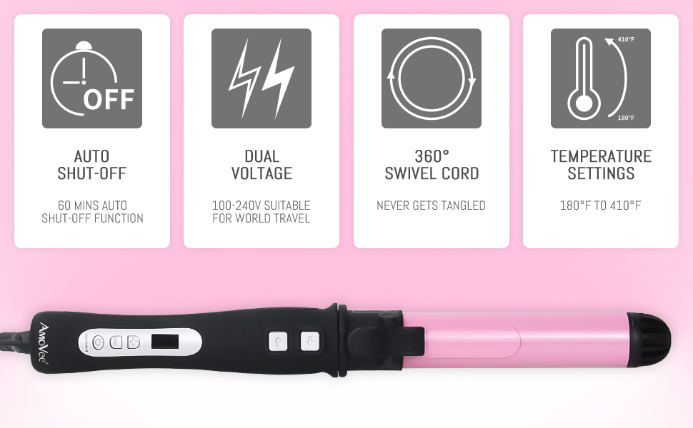 Extra Long Barrel Ceramic Hair Curler for Women