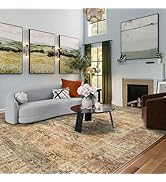 Domitapis Area Rug 6×9, Large Vintage Boho Rug,Ultra-Soft Low Pile, Washable, Non Slip,Stain Resi...