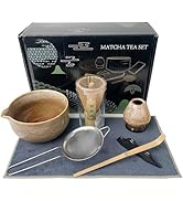 AIYICIII Matcha Tea Set (7pcs) - Matcha Whisk Set with Bowl, Whisk Holder, and Pouring Spout Bowl...