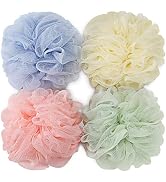 DadyMart Bath Shower Loofah Sponge 75g Bath Mesh Pouf Shower Ball Body Scrubber Exfoliating Bath ...