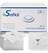 Sofkii 400 Count Celebrate Cocktail Napkins, 4.5x4.5 Inch 2-Ply Disposable Paper Napkins, Bulk Be...