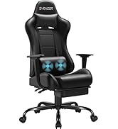 Homall Gaming Chairs, Computer Chair with Footrest and Massage Lumbar Support, Height Adjustable ...