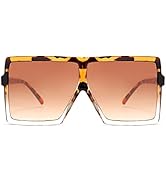 FEISEDY Women Square Oversized Sunglasses One Piece Fashion Female Big Large Frame UV400 B2539