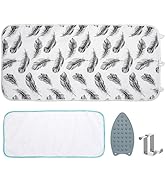Ironing Mat, Portable Ironing Pad 39.4 x 18.9 inch Table Top Iron Board 5 in 1 Travel Ironing Bla...